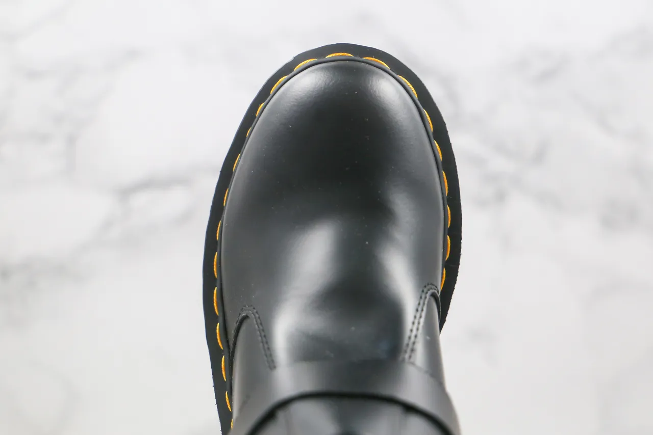 Dr. Martens 1460 Harness काली पीली सिलाई चेल्सी बूट 4