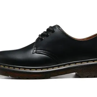 Dr. Martens 1461 काला भूरा चिकना चमड़ा पीला वेल्ट स्टीचिंग ऑक्सफोर्ड जूते
