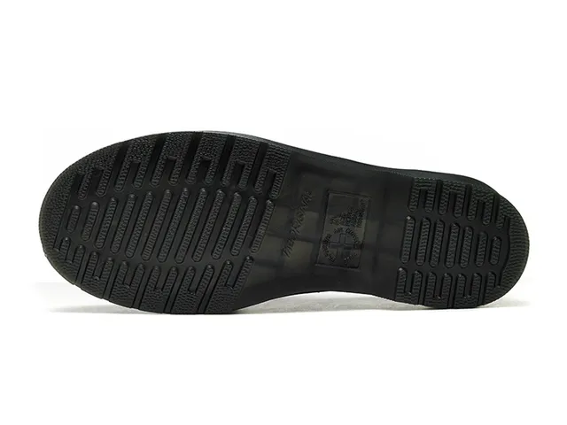 Dr. Martens 1461 काला लाल चिकना चमड़ा Moc-Toe सिलाई लोअफर 7