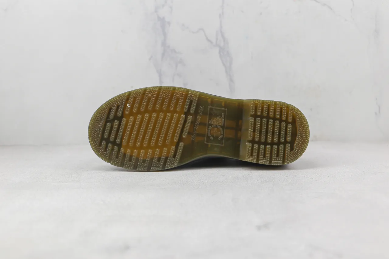 Dr. Martens Mary Jane أسود أصفر ت-بار حزام مزدوج بكلات ذهبية Mary Jane حذاءات 8