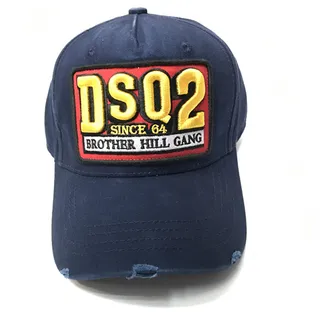 DSQUARED2 hermano colina pandilla parche bordado gorra de béisbol blanca 3