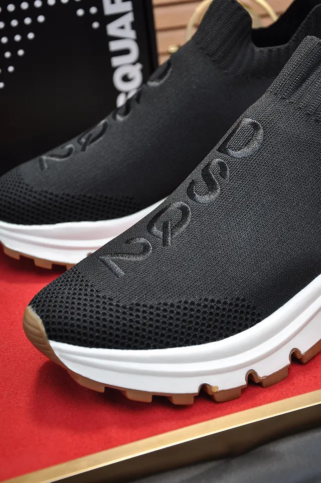 Dsquared2 ICON Black Knit Sock-Fit Chunky Sneaker 3
