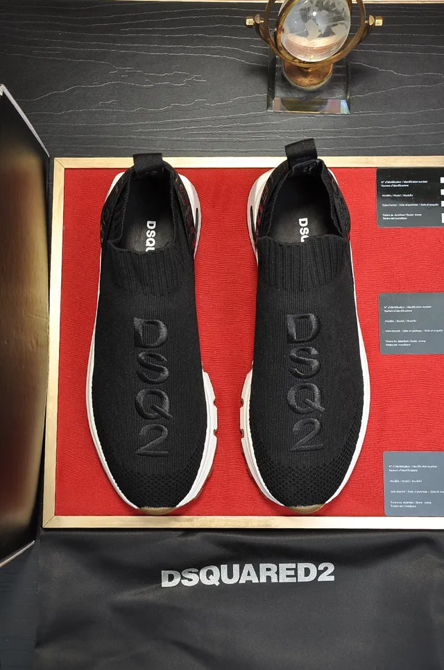 Dsquared2 ICON Black Knit Sock-Fit Chunky Sneaker 9