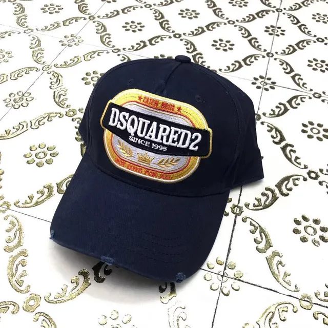 Dsquared2 ICON Crest مطرز أبيض قبعة بيسبول 4