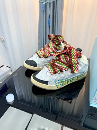 Dsquared2 ICON Zapatillas Chunky Blancas Multicolor Silueta Perforadas Superposiciones Circulares 6