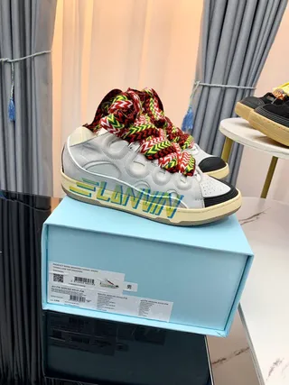 Dsquared2 ICON Zapatillas Chunky Blancas Multicolor Silueta Perforadas Superposiciones Circulares 7
