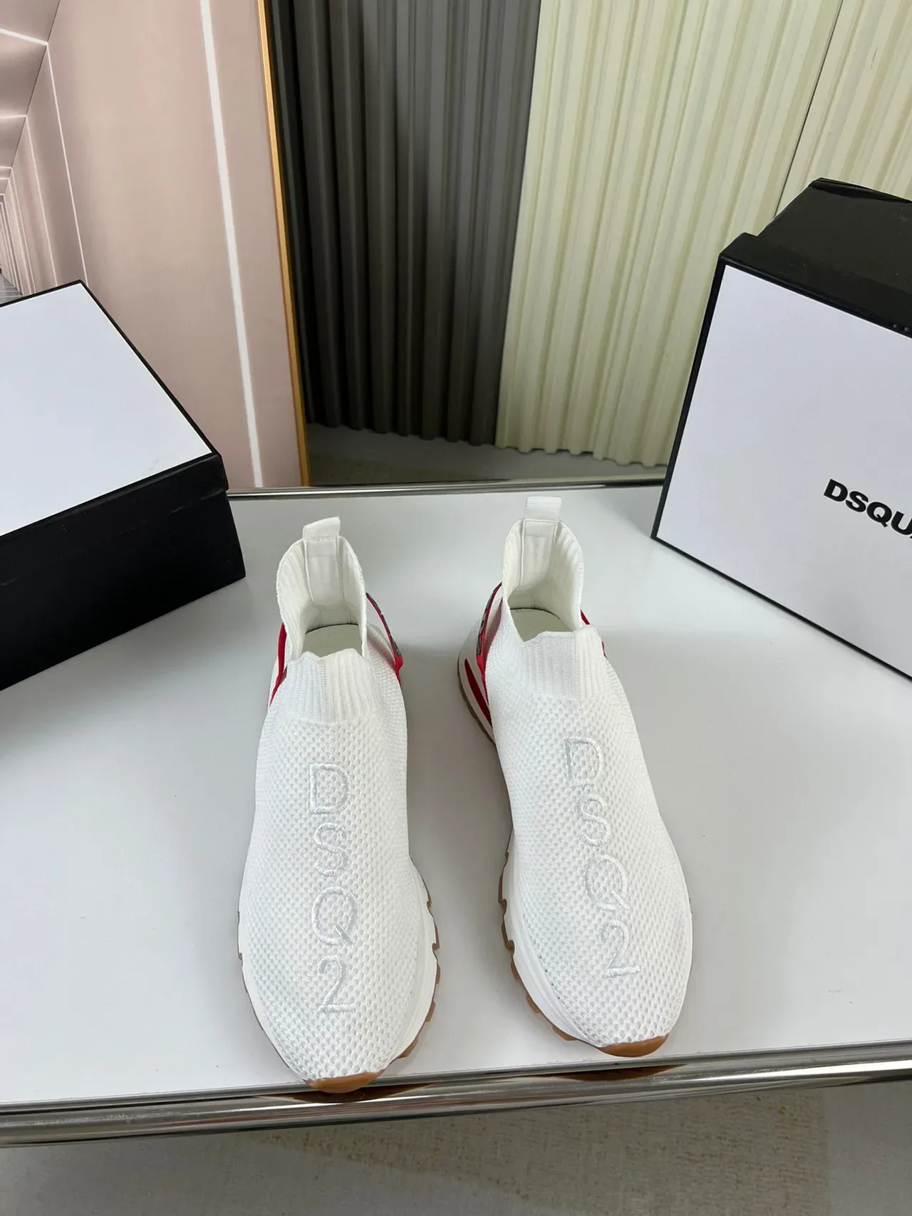 Dsquared2 Speed Trainer Zapatillas Lifestyle Blanco Rojo Gum 9