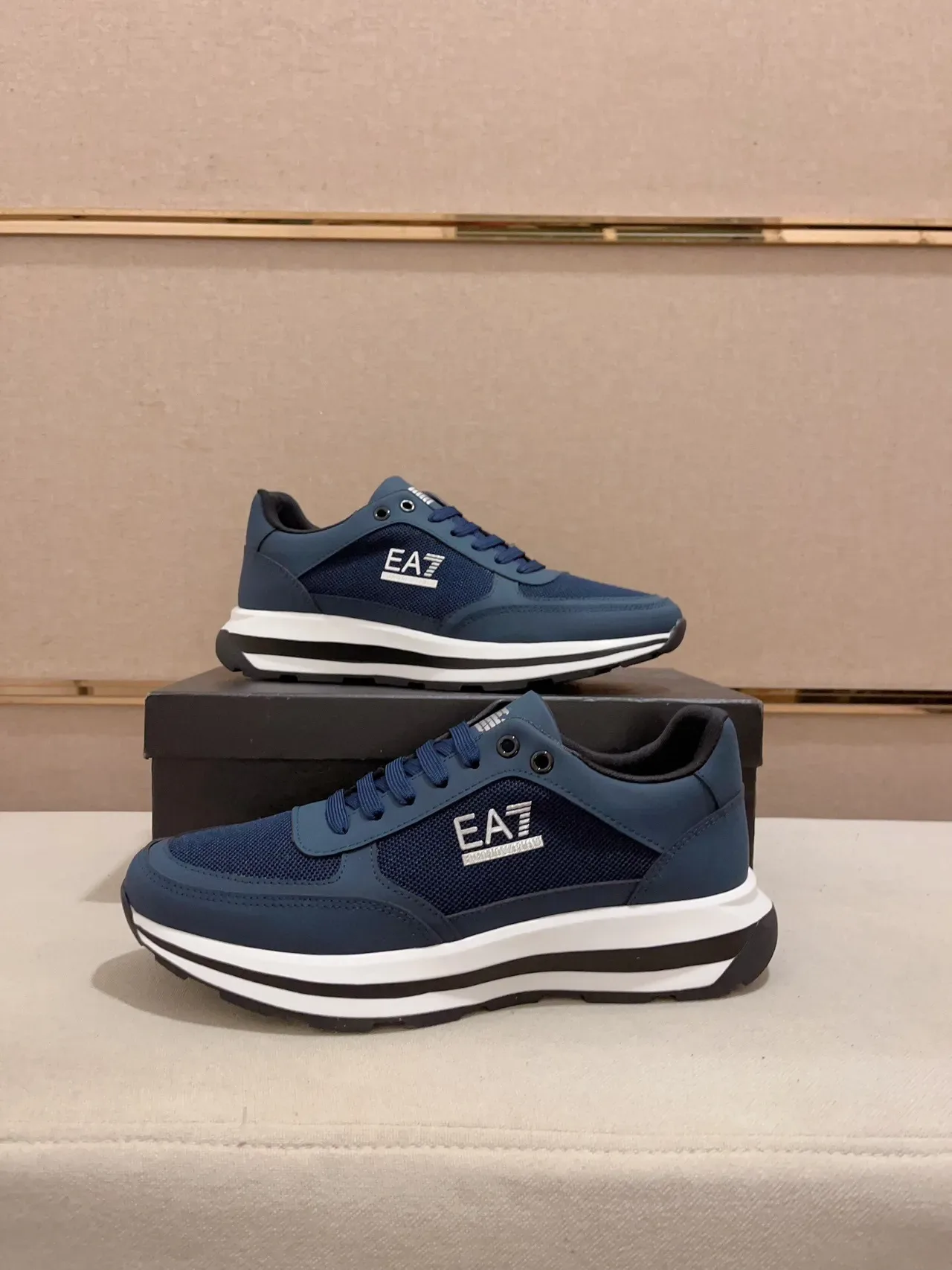 EA7 Navy Mesh-Synthetic sneaker lifestyle 8