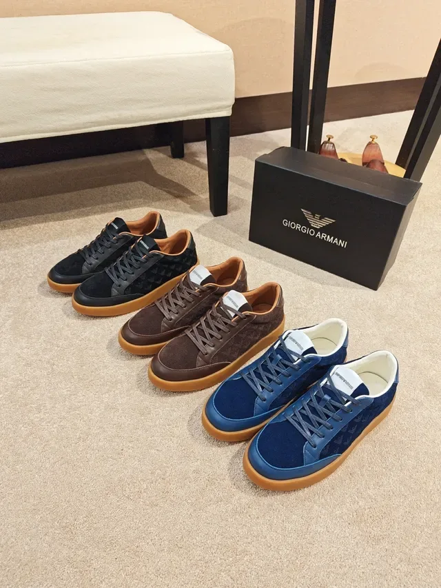 Emporio Armani Black Eagle Jacquard 生活方式运动鞋 2