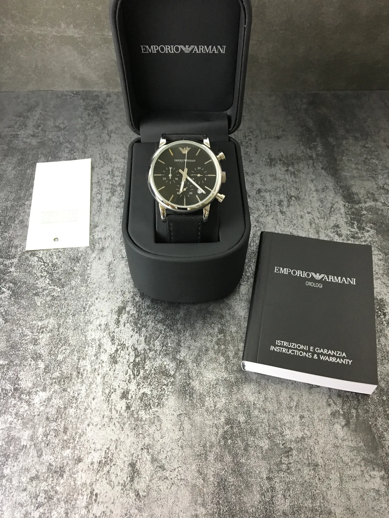 Emporio Armani Classic Chronograph Black Dial Quartz Watch 3
