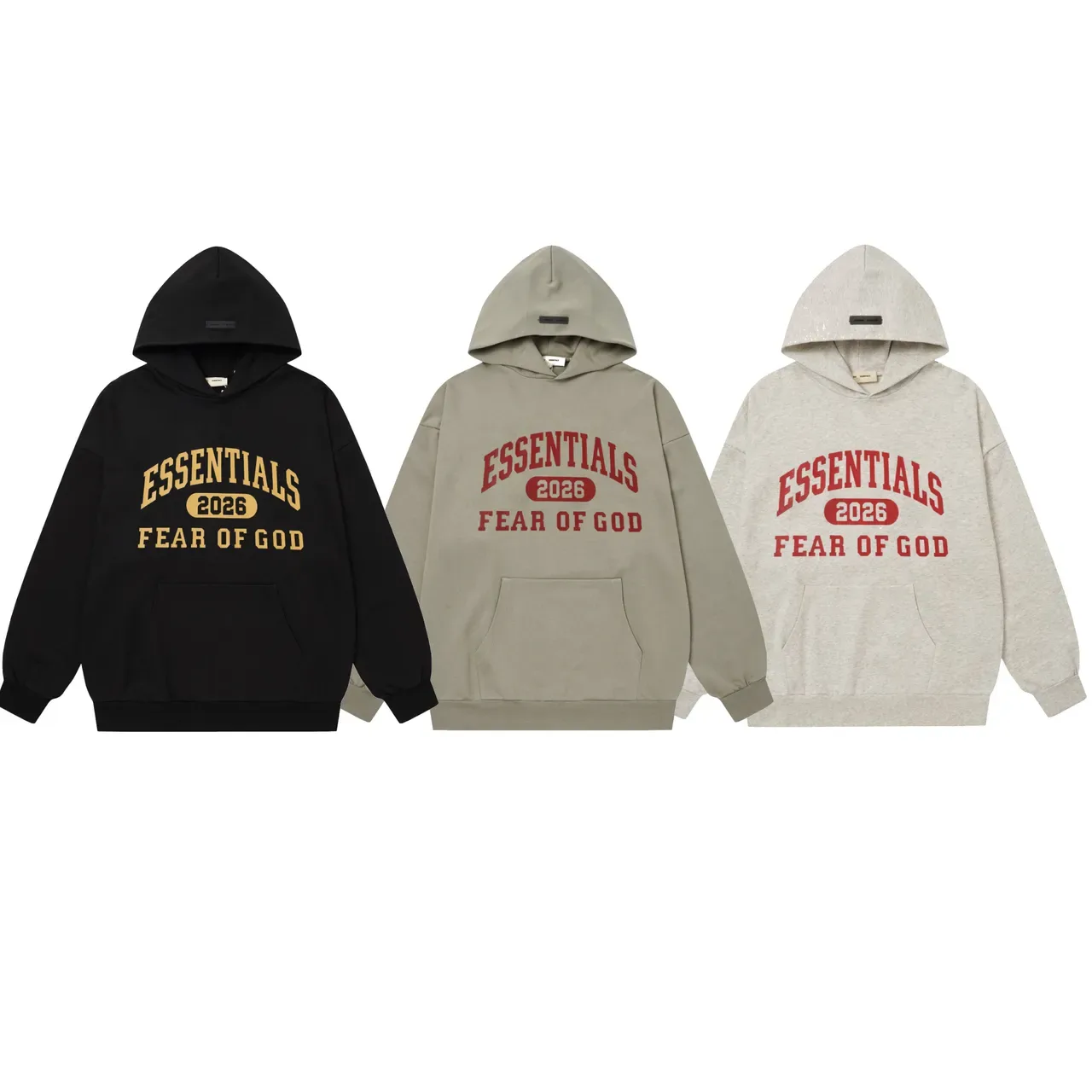 Fear of God Essentials 2026 Collegiate Print हूडी 3