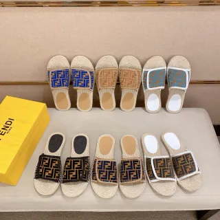 Fendi FF Logo 草履拖鞋