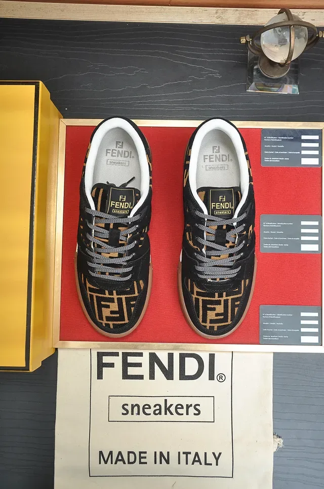 Fendi FF Monogram Suede Lifestyle Sneakers 3