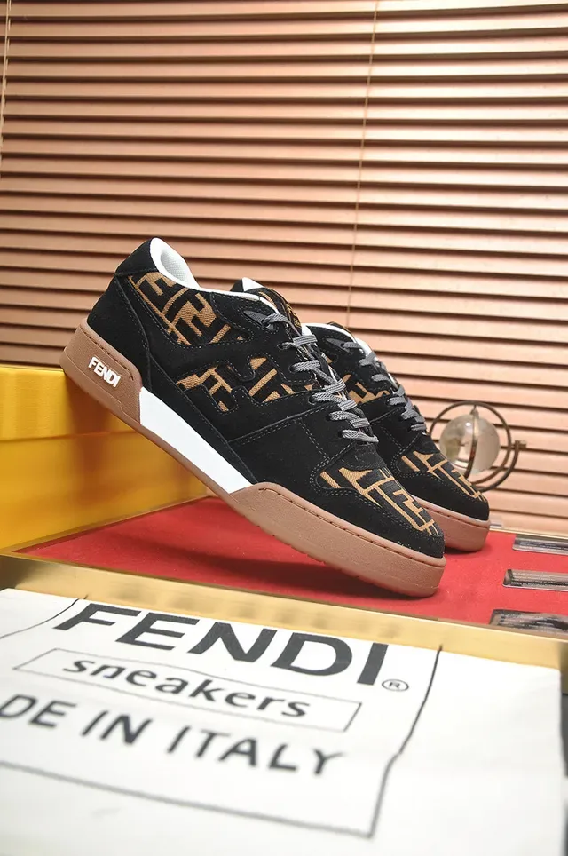 Fendi FF Monogram Suede Lifestyle Sneakers 4