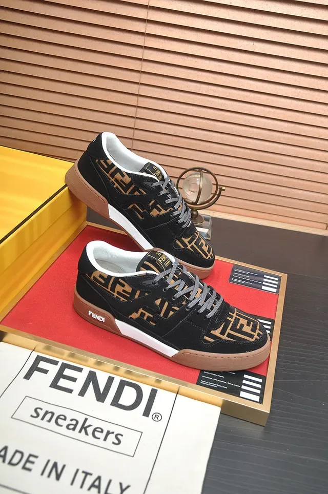 Fendi FF Monogram Suede Lifestyle Sneakers 6