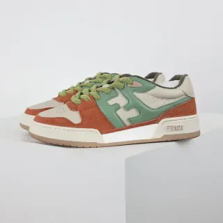Fendi FF Motif Terracotta 和 Sage Green 生活方式运动鞋