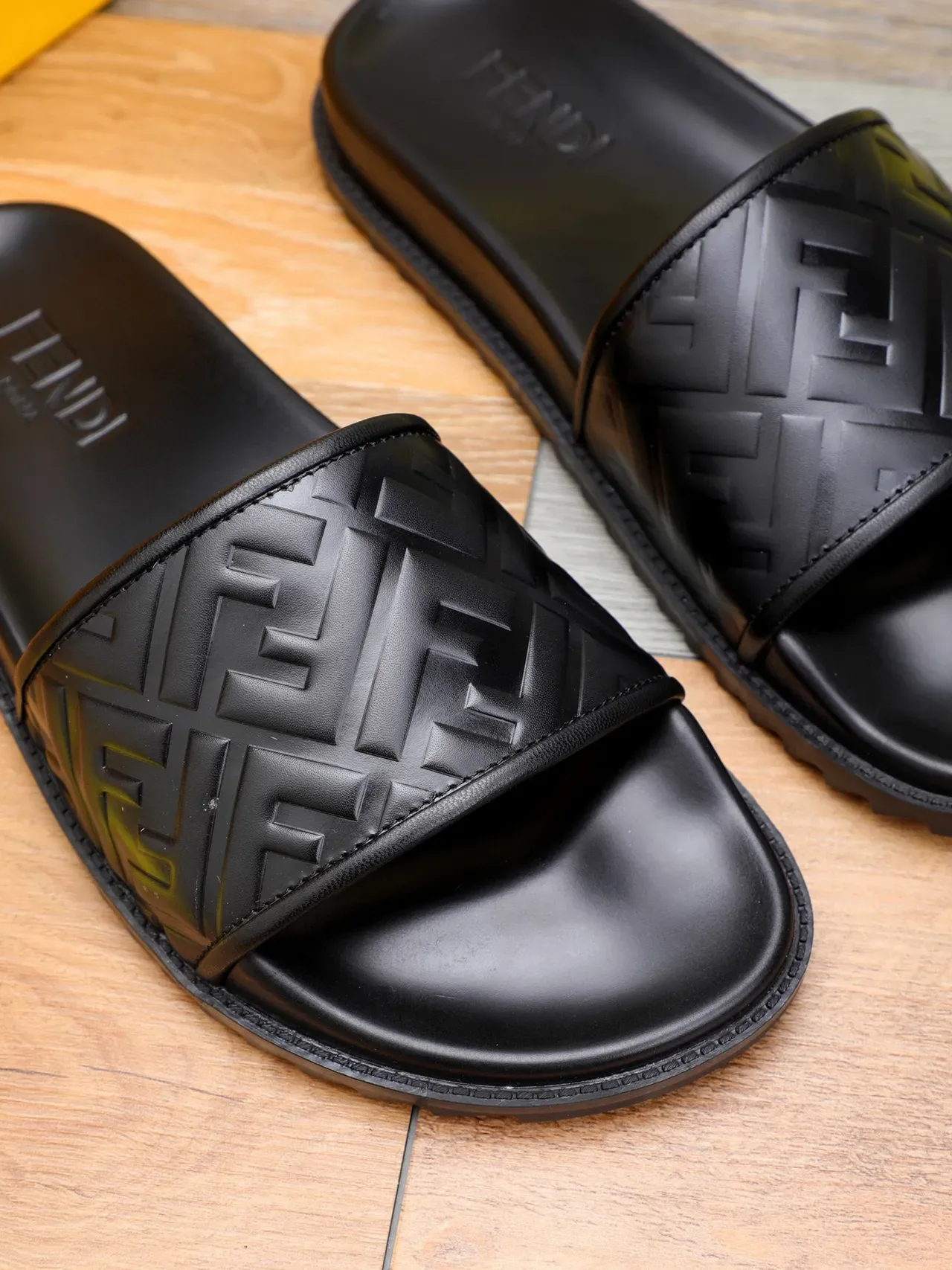 Fendi FF Slide Black Slippers 8