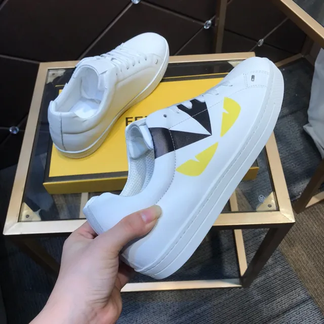 Fendi Monster sneaker branco preto amarelo sneakers lifestyle 4