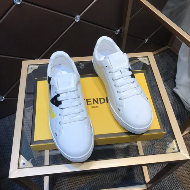 Fendi Monster sneaker branco preto amarelo sneakers lifestyle 6