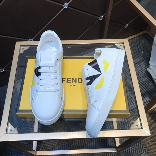Fendi Monster sneaker branco preto amarelo sneakers lifestyle 7