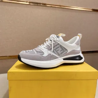 Fendi Track Trainer 灰色 Monogram 厚底运动鞋