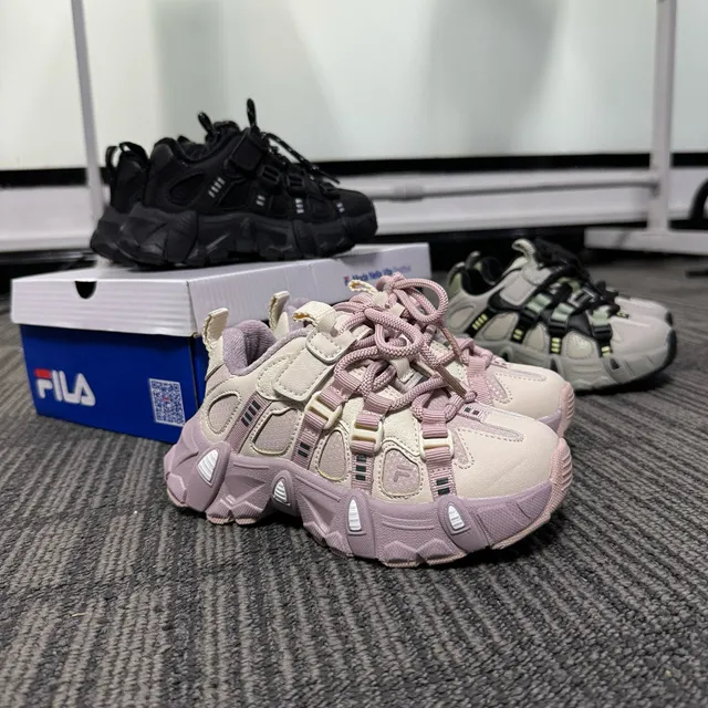 Fila Disruptor Gris Noir Semelle Hybride Fermeture Lacets et Sangle Chaussures Chunky 3