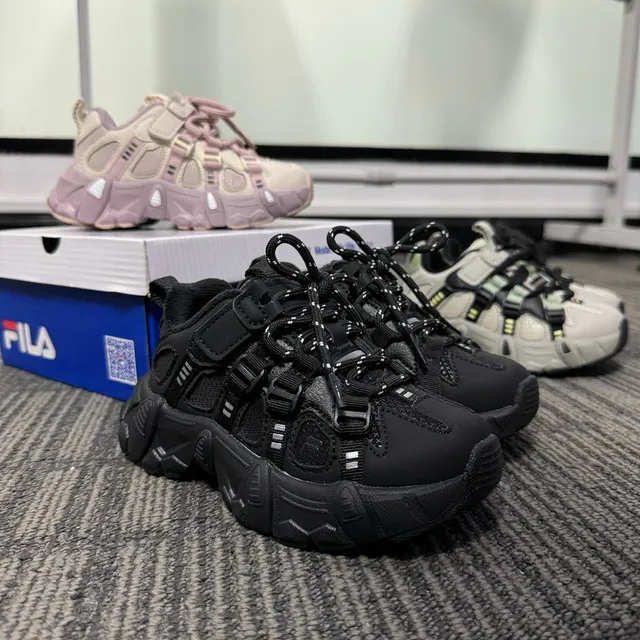 Fila Disruptor Gris Noir Semelle Hybride Fermeture Lacets et Sangle Chaussures Chunky 5