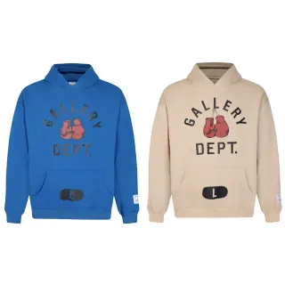 Gallery Dept Graphic Boxing Gloves Blue Red Kangaroo-Pocket Hoodie