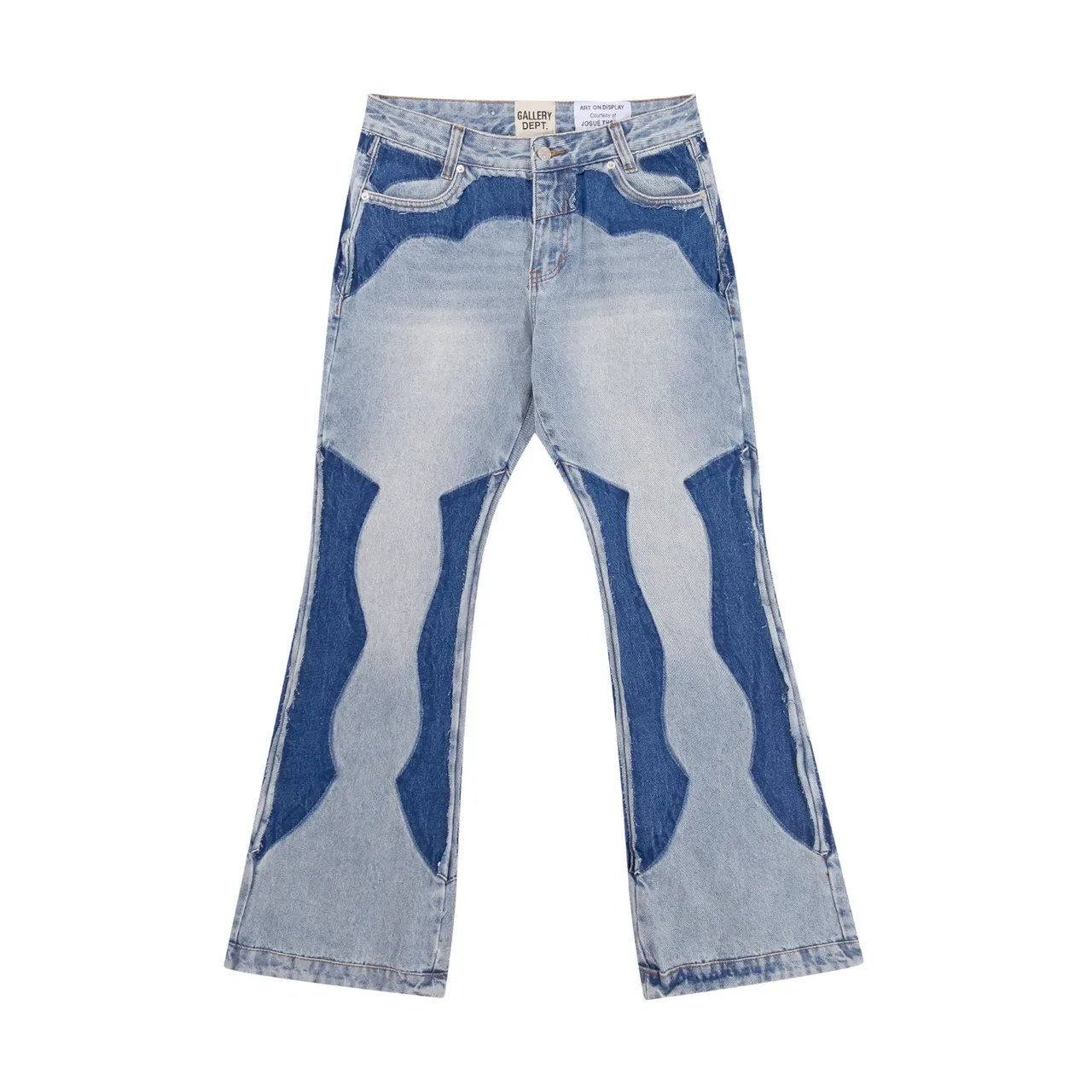 Gallery Dept jeans acampanados patchwork corte ondulado 2