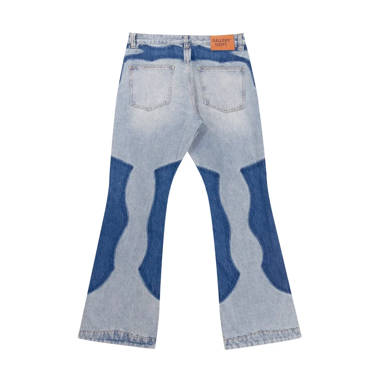 Gallery Dept jeans acampanados patchwork corte ondulado 3