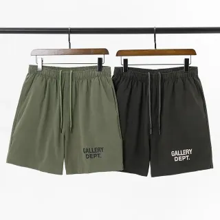 Gallery Dept Relaxed Drawstring Army Green Black Fit Elastic Waist Shorts