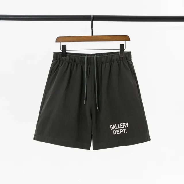 Gallery Dept شورت Army Green Black مريح حبل الشد مرن الخصر 2