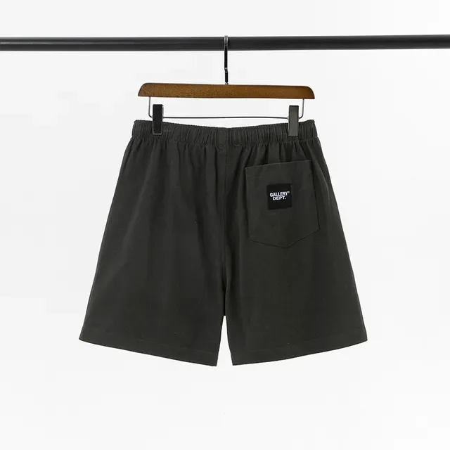 Gallery Dept شورت Army Green Black مريح حبل الشد مرن الخصر 3