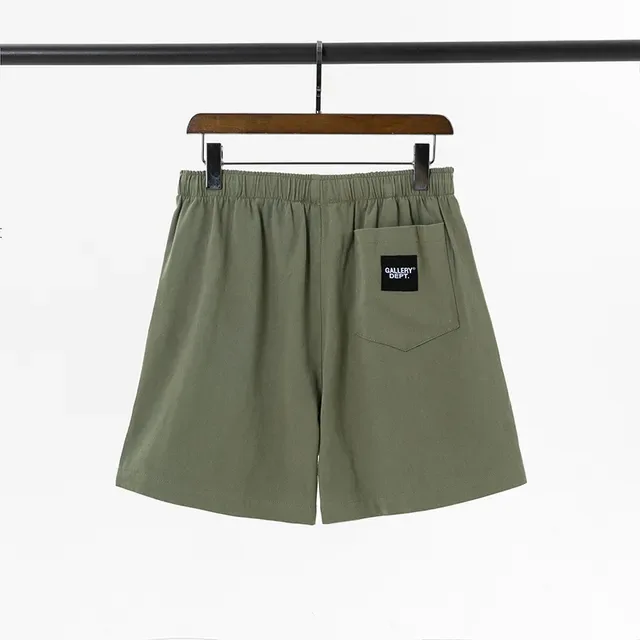 Gallery Dept شورت Army Green Black مريح حبل الشد مرن الخصر 5