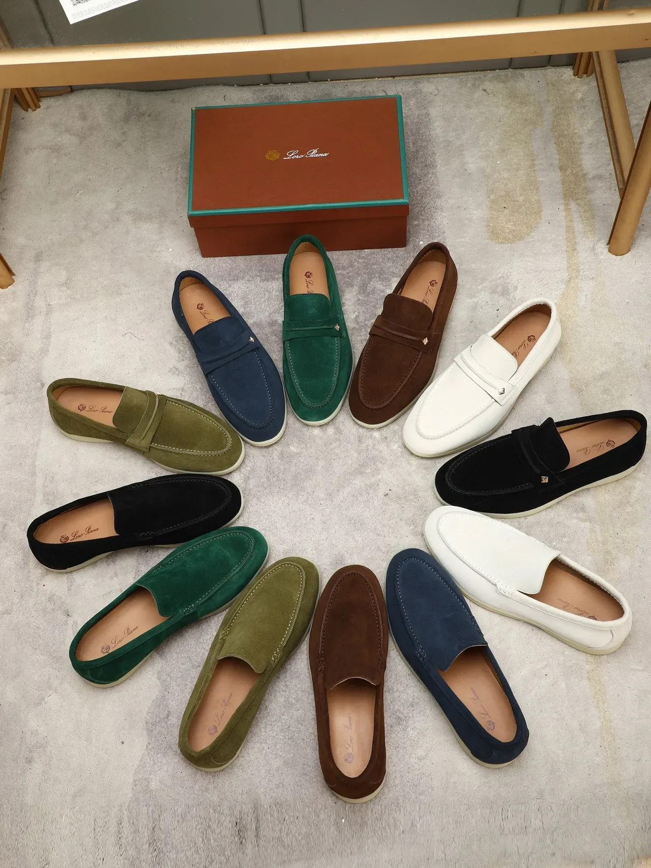 Army Green Beige Suede Upper Penny Strap Loafer 2