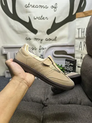 Beige Brown T-Strap Buckle Closure Perforated Side Panels Mary Jane Shoes 5