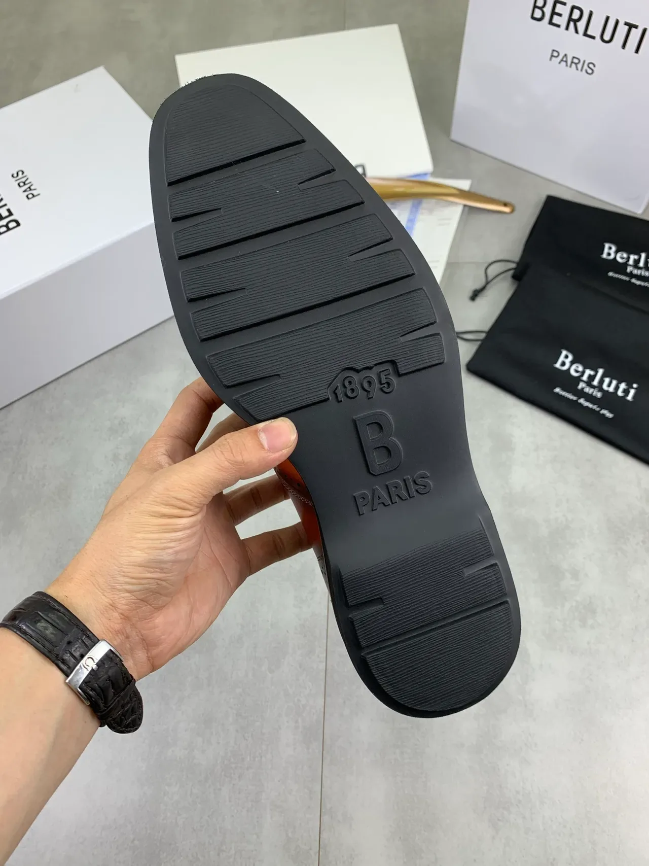 Berluti ফুল ব্রোগ উইংটিপ কগনাক লেদার ব্রোগ 4