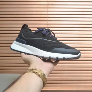 Black and White Knit Upper Lifestyle Sneaker