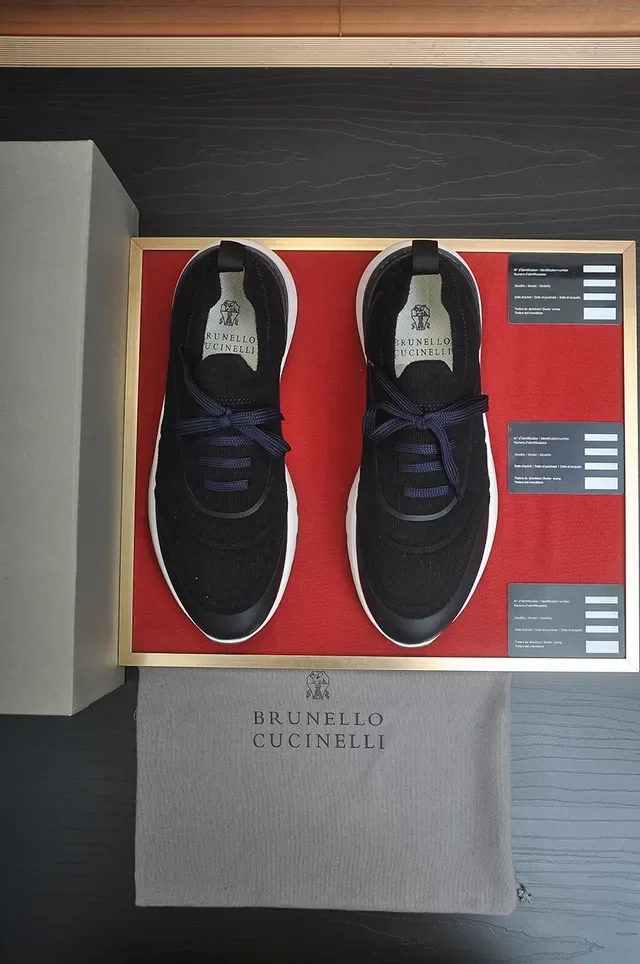 Black and White Knit Upper Lifestyle Sneaker 5