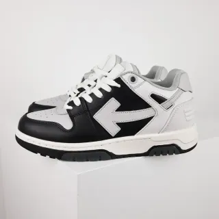 Black and White Two-Tone Low-Top Lifestyle Sneakers