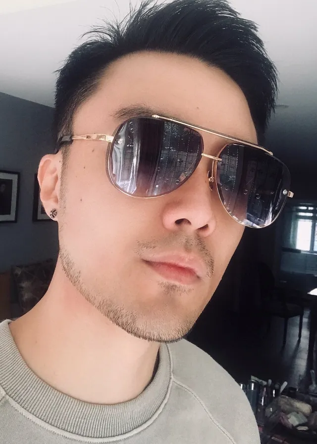 Black Gold Aviator-Inspired Double-Bar Bridge Sunglasses 6