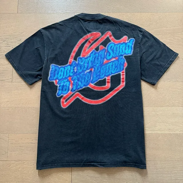 Black Graphic-Print Oversized Band Art T-Shirt 4