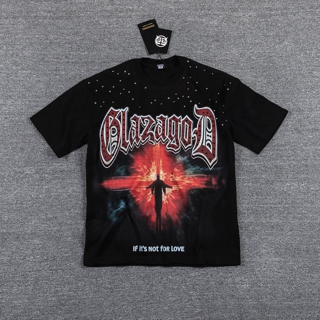 Black Graphic-Print Oversized Band-Themed T-Shirt 3