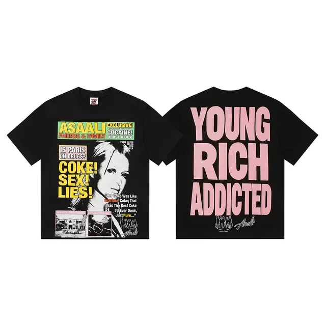 Black Graphic-Print Oversized T-Shirt 2
