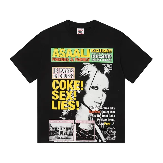 Black Graphic-Print Oversized T-Shirt 3