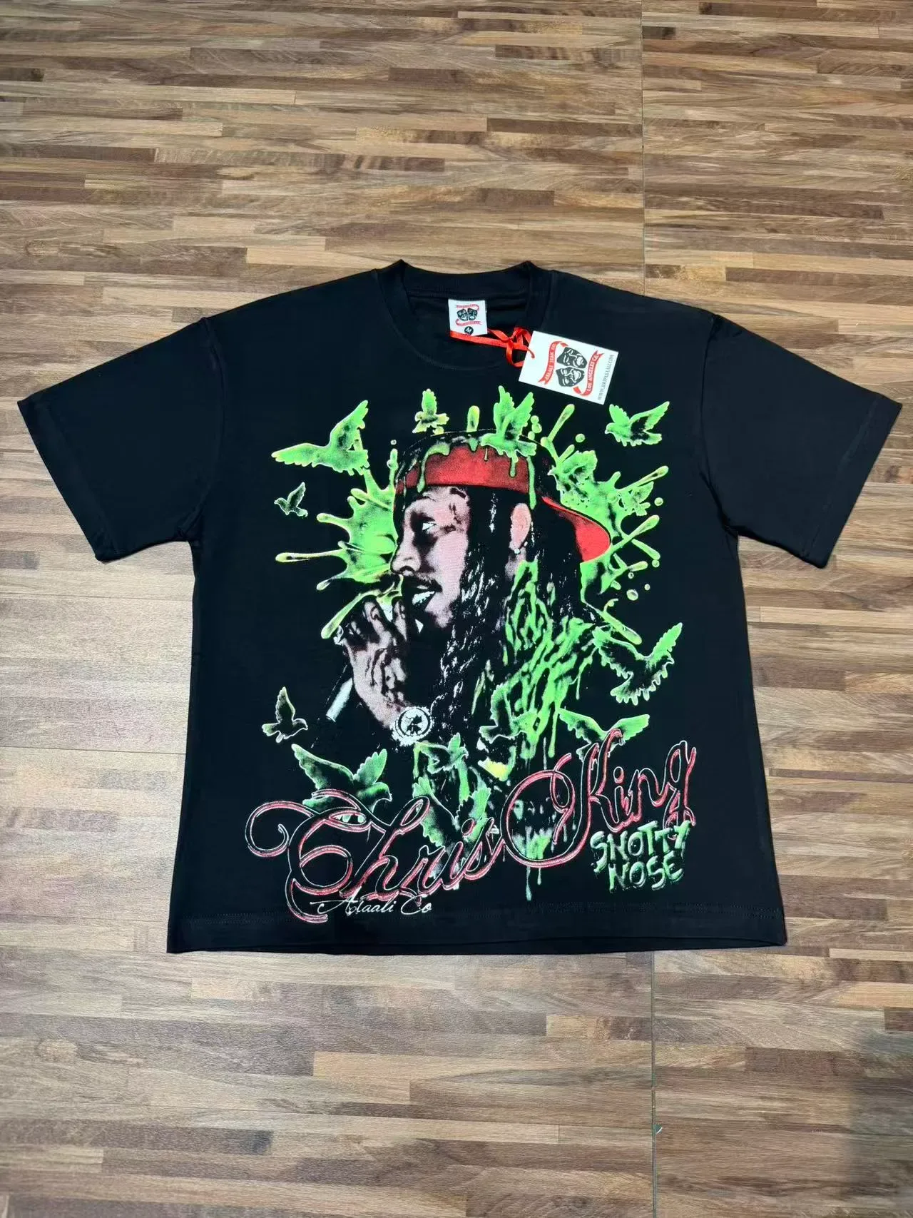 Black Graphic-Print Oversized T-Shirt 3