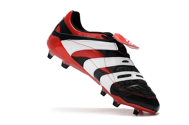 Black Leather Molded Panel Firm-Ground Soccer Shoes 18