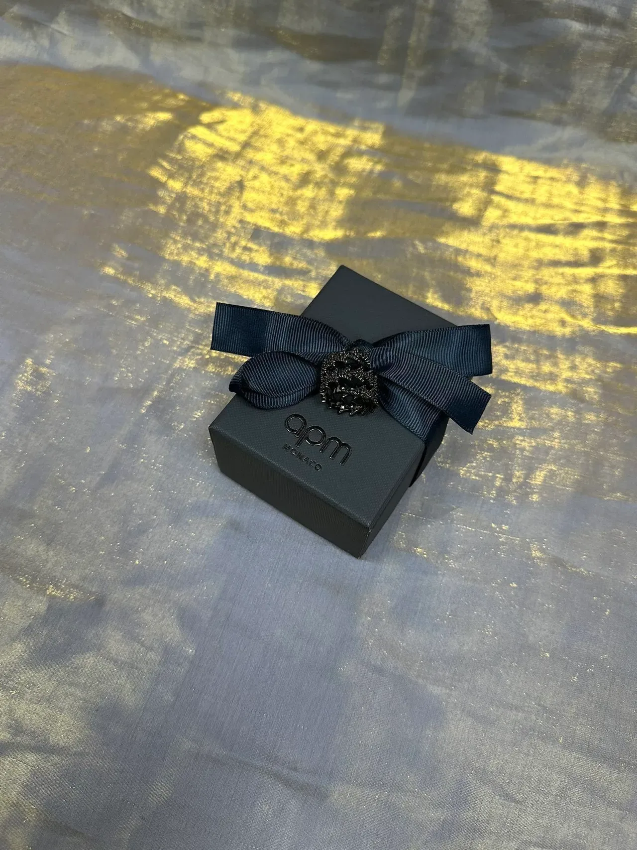 Bijoux Noir Marine Ornée aux Cristaux 7