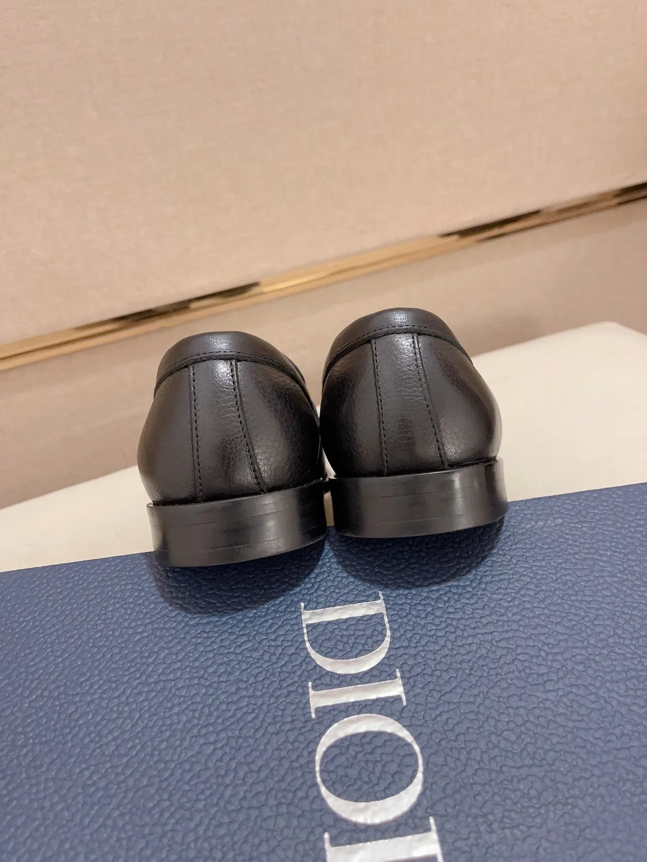Black Pebbled Leather Buckle Strap Loafer 4