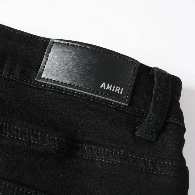 Black Silver Slim-Fit Distressed Knee Jeans 18